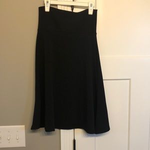 Black midi skirt